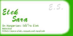 elek sara business card